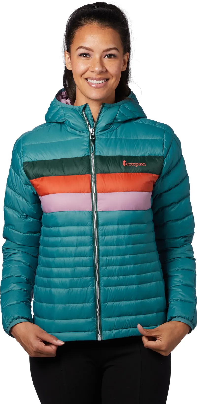 Cotopaxi Womens Fuego Down Hooded Jacket - Submarine Stripes-2